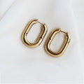 Elevated Geometric U-Shaped Hoop Earrings