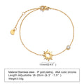 Luxury Sun, Moon & Star Zircon Bracelet – Minimalist Stainless Steel Jewelry