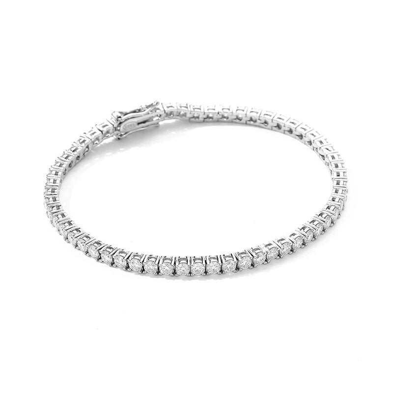 10 Points Moissanite Bracelet Tennis Chain S925 Sterling Silver elegant design with sparkling moissanite stones.