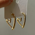 Heart-Shaped Hoop Earrings