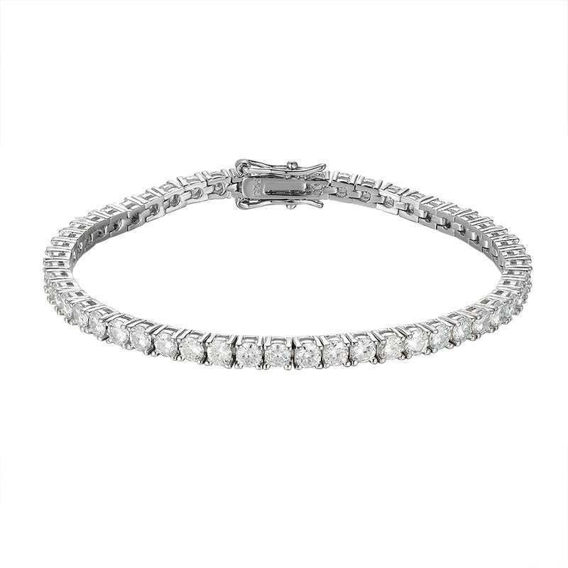 10 Points Moissanite Bracelet Tennis Chain S925 Sterling Silver elegant jewelry piece with sparkling stones
