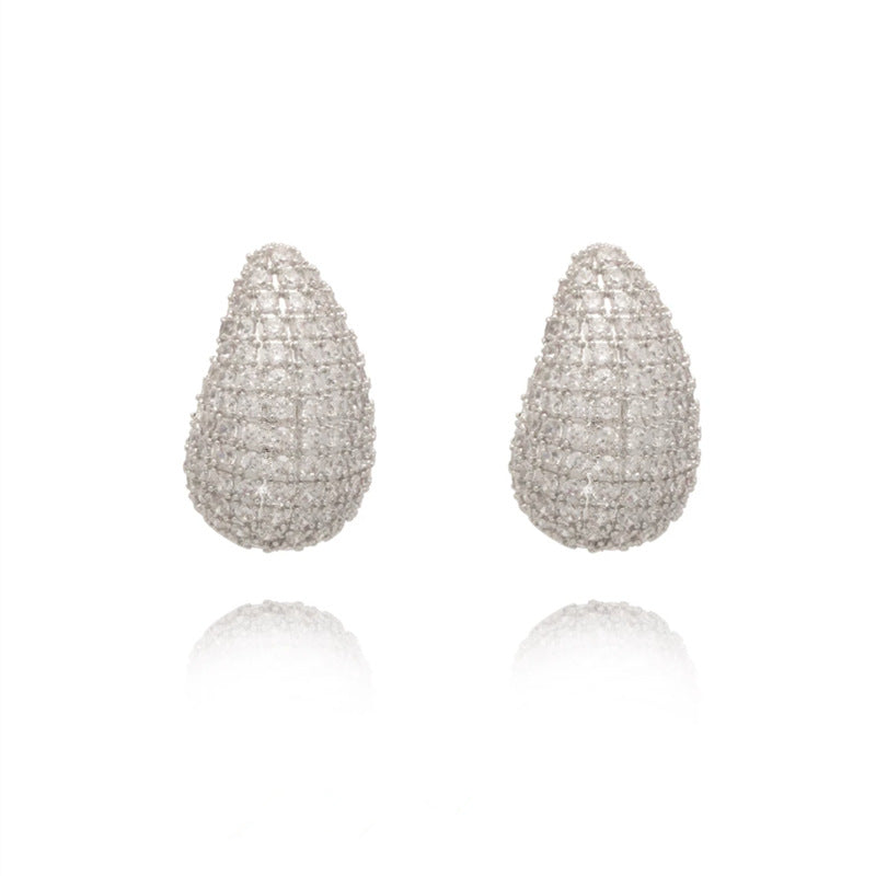 Sculptural Chunky Dome Drop Earrings